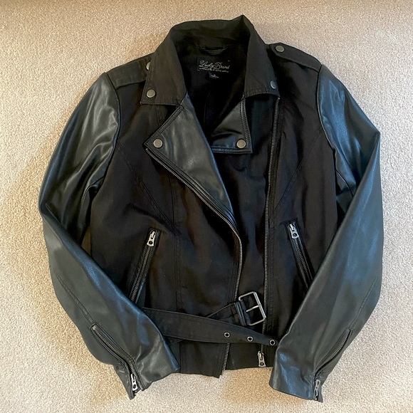 Lucky brand leather moto jacket - Picture 1 of 2